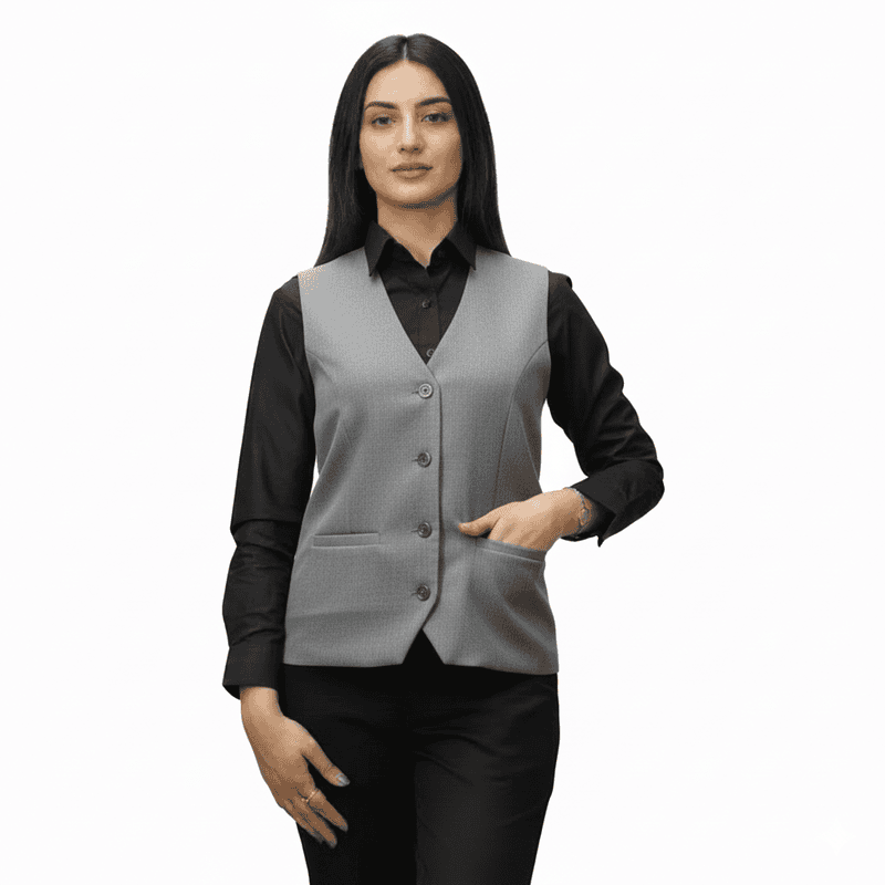 Women’s Hospitality Waistcoat – TR Fabric Blend with Classic Inner Lining