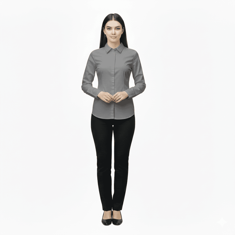 Women’s Service Staff Uniform Set – Dress Shirt & Trousers