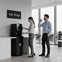 Atlantis Blaque Floor Standing Water Dispenser With Smart Push Buttons Atlantis Blaque Floor Standing Water Dispenser With Smart Push Buttons