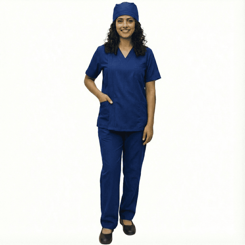 Unisex V-Neck Medical Scrub Set – Premium Gabardine, Modern Stylish Fit