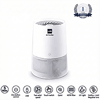 Cello AP-100 air purifier standing on a living room floor.