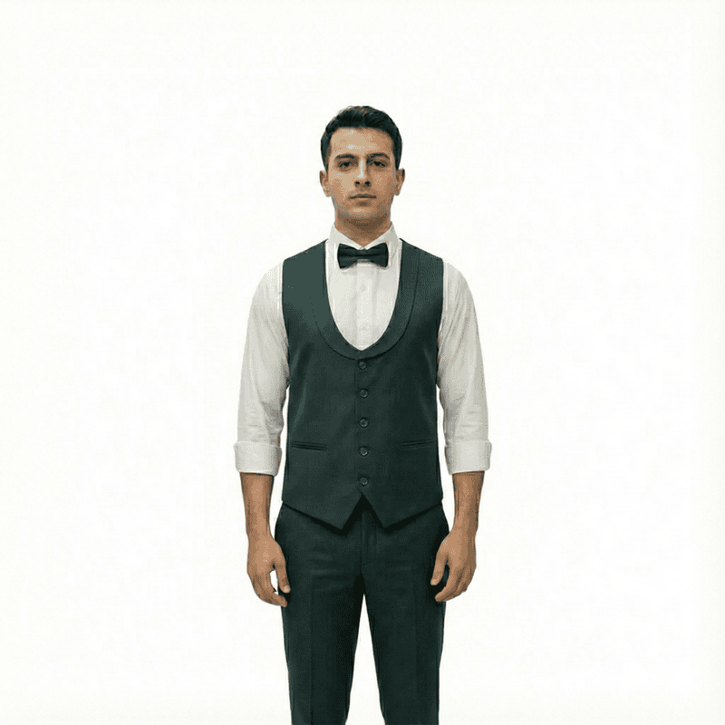 Men’s Premium 5-Button Waistcoat – Poly Viscose Fabric