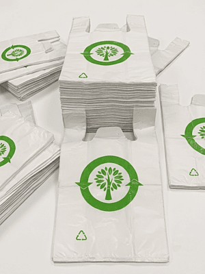 #7 Plastic Singlet Bags - 37um Large / White (500 per carton)