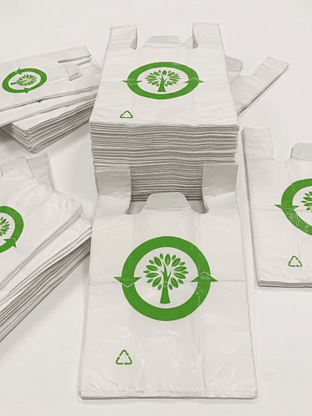 #7 Plastic Singlet Bags - 37um Large / White (500 per carton)