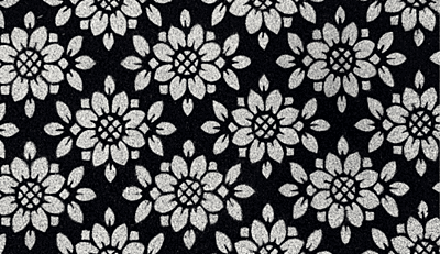 Geometric Floral Coir Doormat