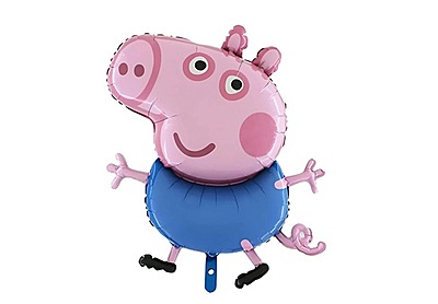 George Pig Theme Foil Balloons - (Pack of 5)