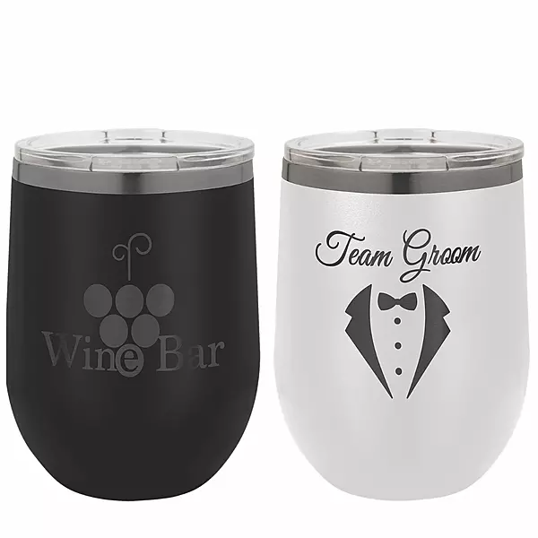 12 oz. Stemless Wine Tumbler-Ghost Black Collection