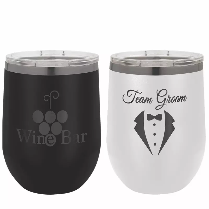 12 oz. Stemless Wine Tumbler-Ghost Black Collection