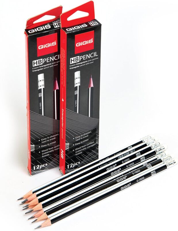 GiGiS  G-10003 HB Triangular Pencil 12-Piece