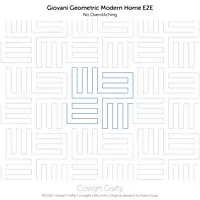 Giovani Geometric Modern Home E2E | Longarm Digital Quilting Pattern