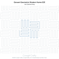 Giovani Geometric Modern Home E2E | Longarm Digital Quilting Pattern