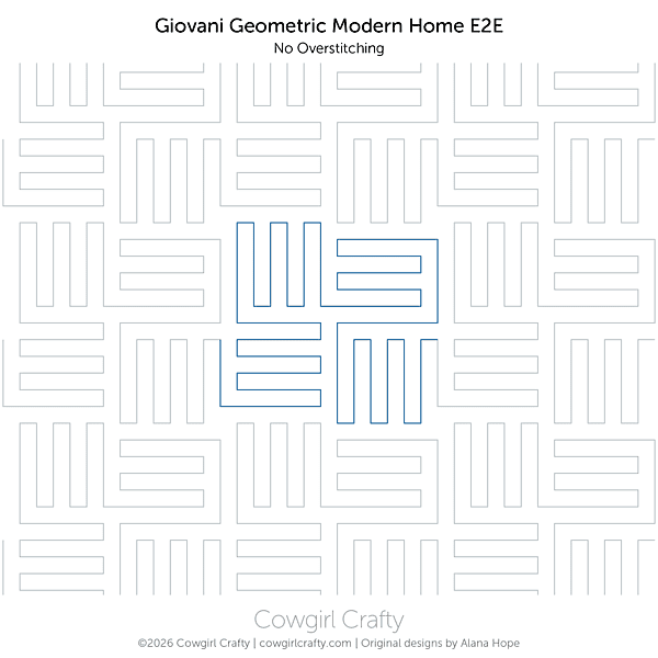 Giovani Geometric Modern Home E2E | Longarm Digital Quilting Pattern