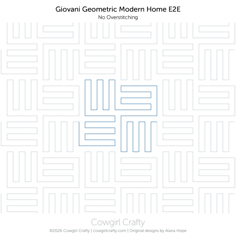 Giovani Geometric Modern Home E2E | Longarm Digital Quilting Pattern