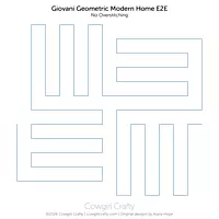 Giovani Geometric Modern Home E2E | Longarm Digital Quilting Pattern