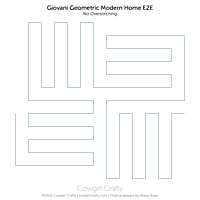 Giovani Geometric Modern Home E2E | Longarm Digital Quilting Pattern