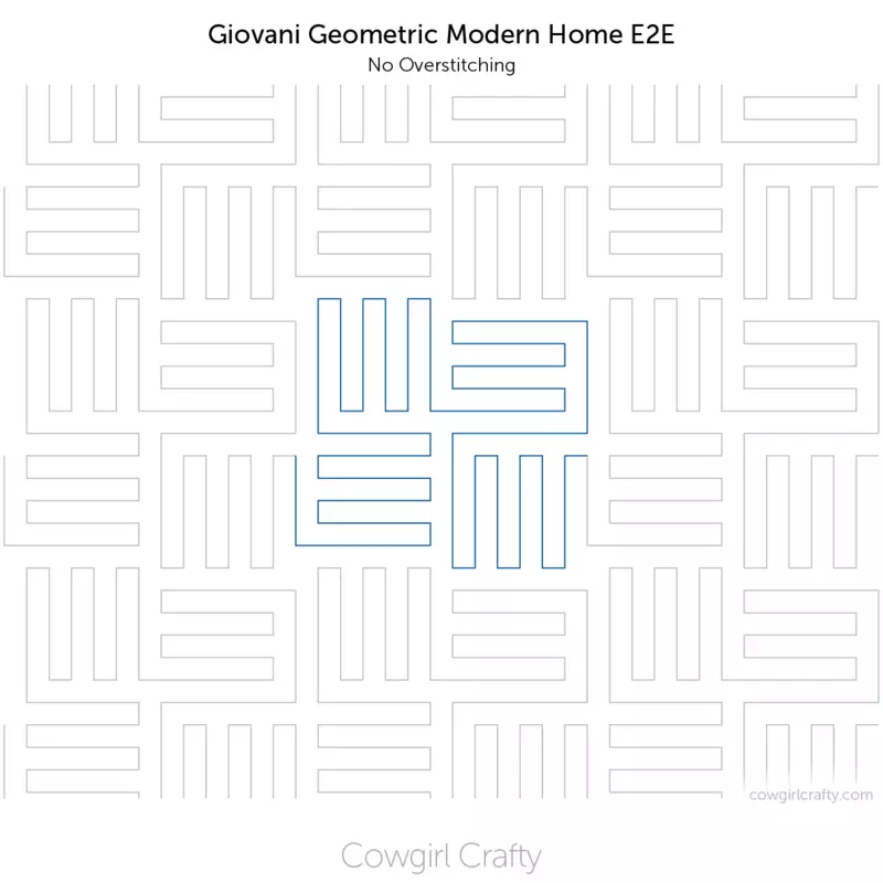 Giovani Geometric Modern Home Edge-to-Edge | Longarm Digital Quilting Pattern