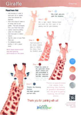 South African Giraffe Instruction Poster