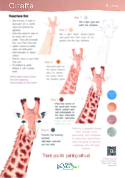South African Giraffe Instruction Poster
