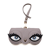 Glass Case Leather Grey Eyelashes