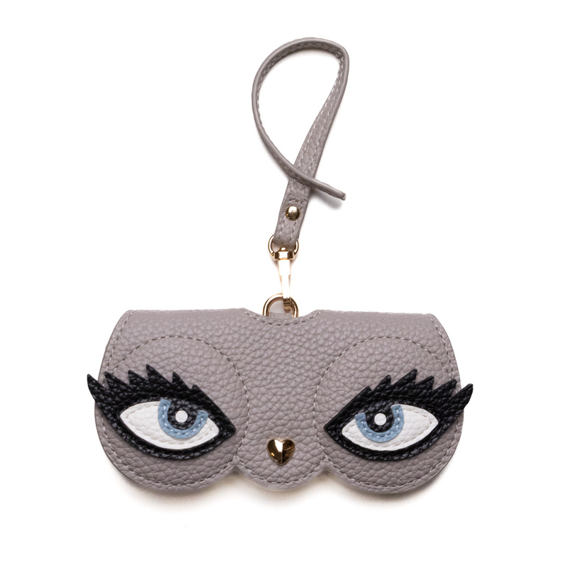 Glass Case Leather Grey Eyelashes