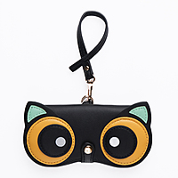 Glass Case Leather Orange Raccoon