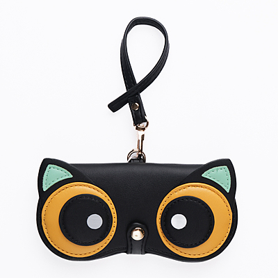 Glass Case Leather Orange Raccoon