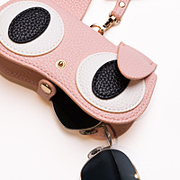 Glass Case Leather Pink Bunny