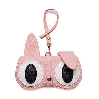 Glass Case Leather Pink Bunny