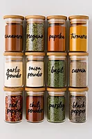 Glass Spice Jar Set