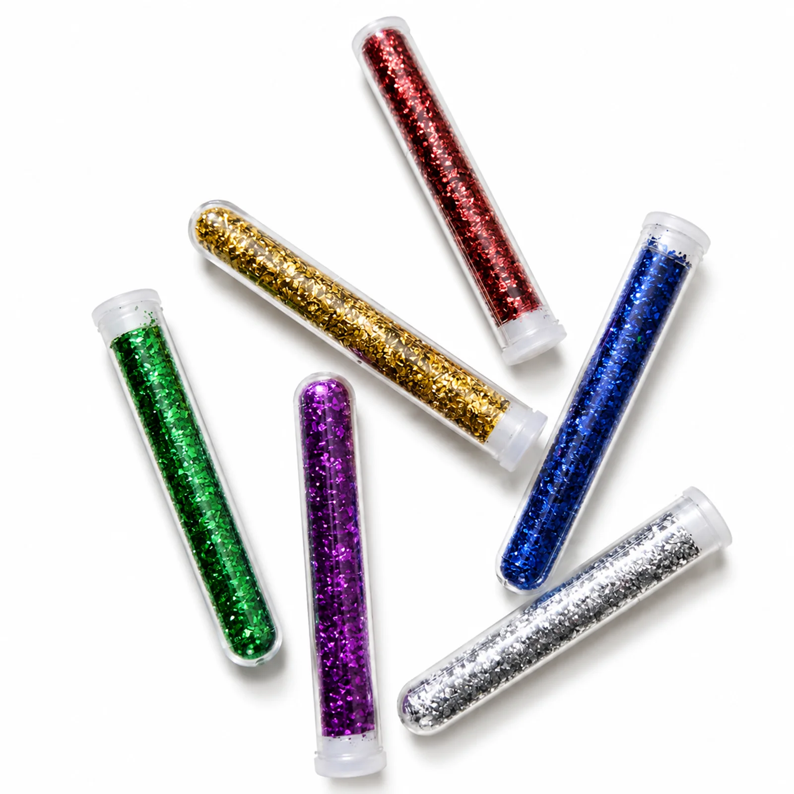 Premium Glitter Powder Pack of 12 Tubes (6 Colours x 2) for DIY Arts, Crafts & Decorations