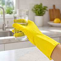 Gloves Latex L Yellow 12/12