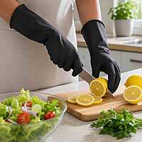 Gloves Latex LG Black 10/100