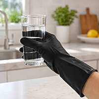 Gloves Latex LG Black 10/100