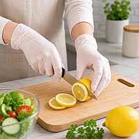 Gloves Latex Powder-Free L 5.4mil White Noble 10/100