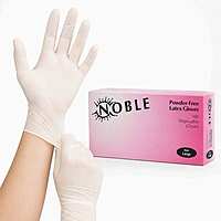 Gloves Latex Powder-Free L 5.4mil White Noble 10/100