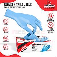 Gloves Nitrile XL Blue 2.8mil Reserve 10/100