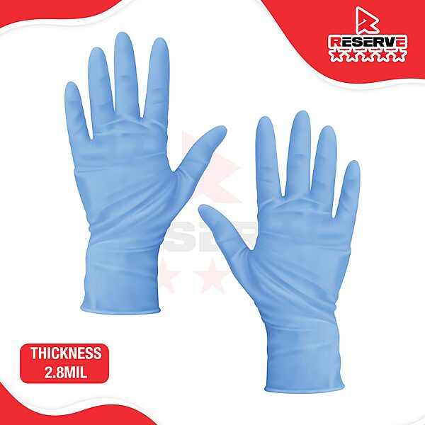 Gloves Nitrile XL Blue 2.8mil Reserve 10/100