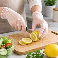 Gloves Vinyl Powder-Free L Clr 3.5mil Noble 10/100