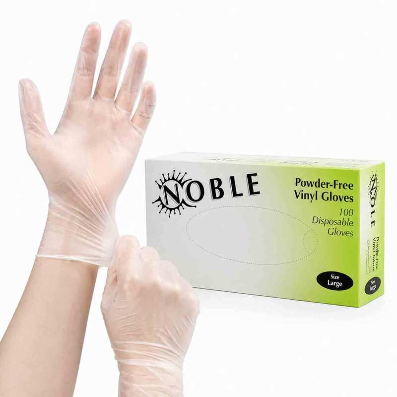 Gloves Vinyl Powder-Free L Clr 3.5mil Noble 10/100
