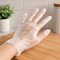Gloves Vinyl Powder-Free L Clr 3.5mil Noble 10/100