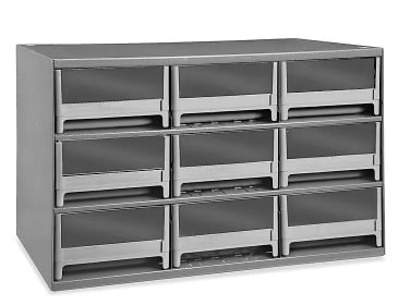 Gabinete de Acero para Partes - 9 Cajones, 17 x 11 x 11"