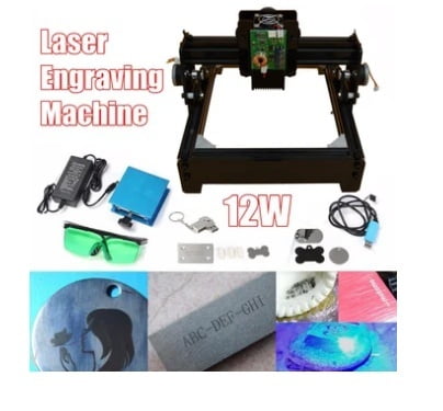 Máquina grabadora de grabado láser CNC 12W Metal Acero Hierr