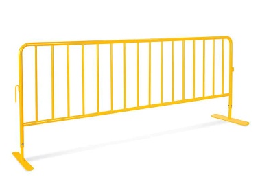 Barrera de Seguridad Portátil - Pulvirrevestida, Patas Planas