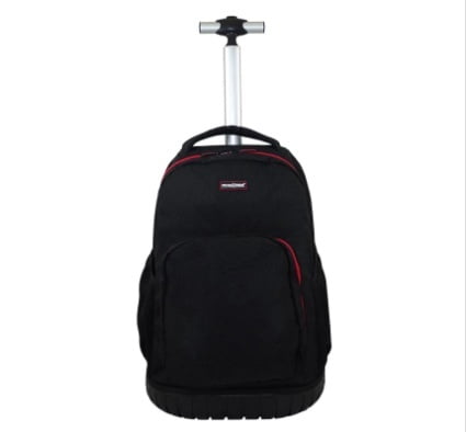 Mochila con ruedas Mod Islandia Negro con cierre Rojo