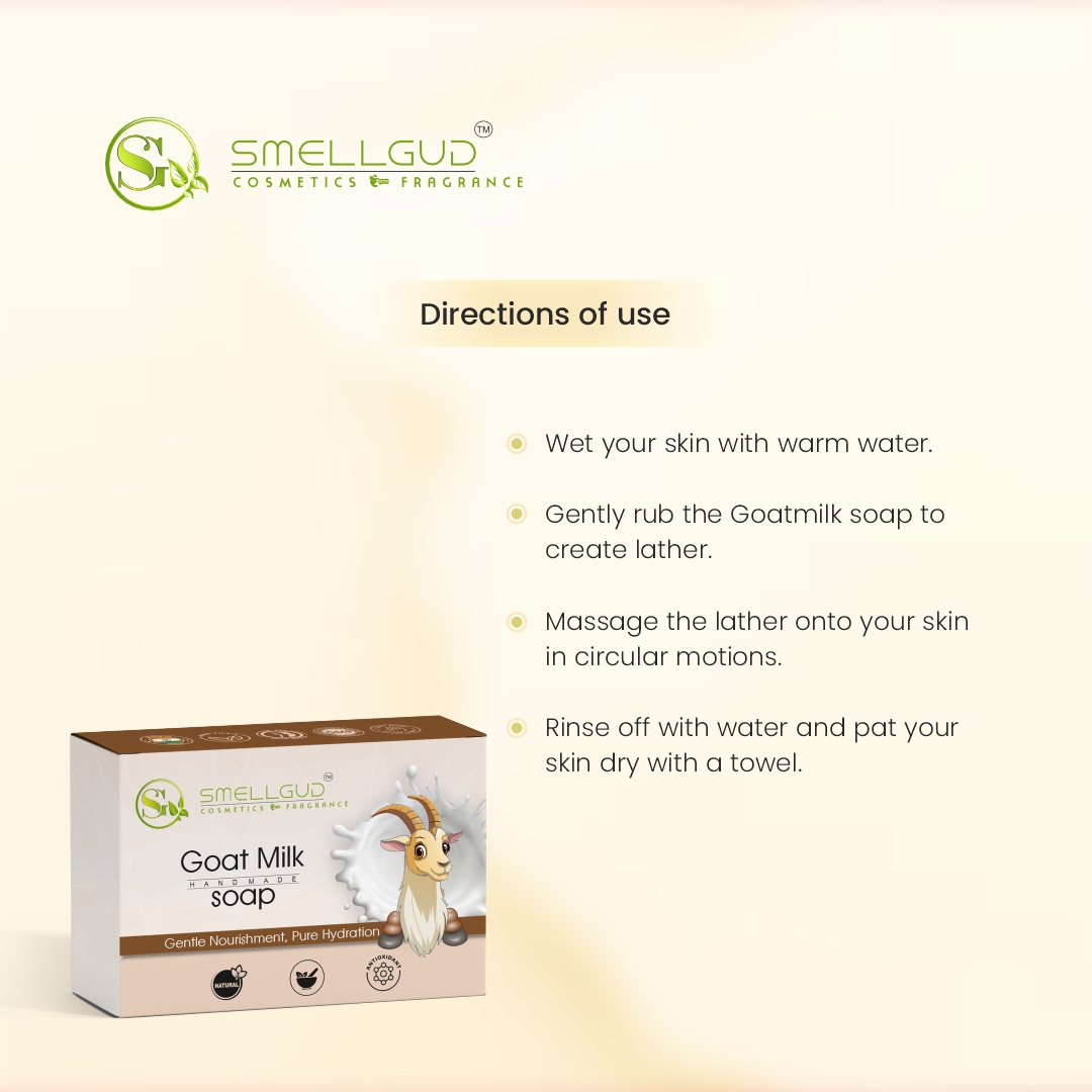 Goat Milk Soap | Made with Cold Pressed Oils and Shea Butter | Glow Soap With Olive Oil and Coconut Oil | Skin Brightening & Tan Removal Soap | Paraben & Chemical Free Bath Soap for Men & Women | Skin