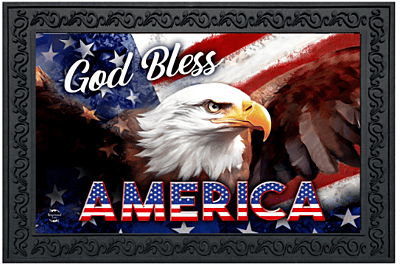 God Bless America Eagle Doormat