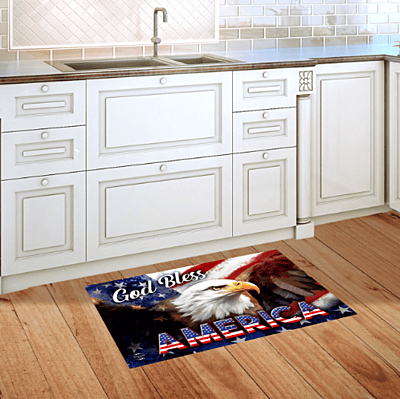 God Bless America Eagle Doormat