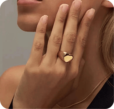 Golden Heart Ring