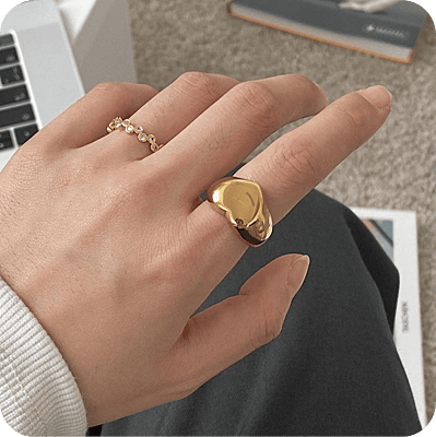 Golden Heart Ring