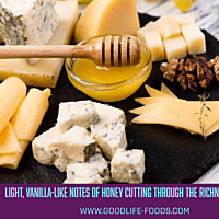Goodlife Acacia honey on a cheese board